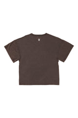 T-shirt w/ short sleeves | Brown w/ "trouble maker" print