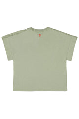 Short sleeve t-shirt | Green w/ "lover" print