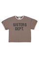T-shirt w/ short sleeves | Brown w/ "sisters dept" print