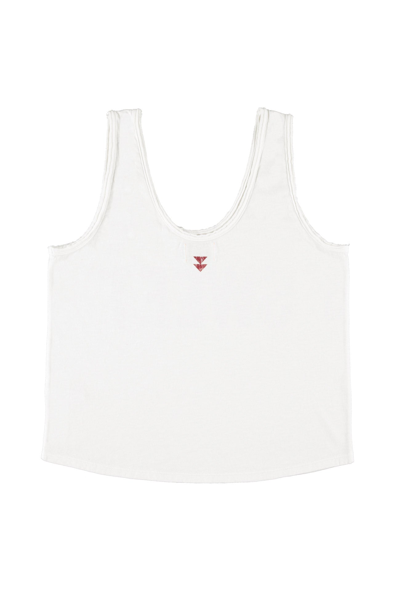 Sleeveless top w/ v-neck | Ecru w/ "sweet" print