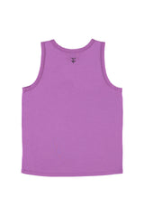 Sleeveless round neck top | Fuschia w/ "child of God" print