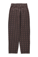 Trousers | Brown w/ floral stripes