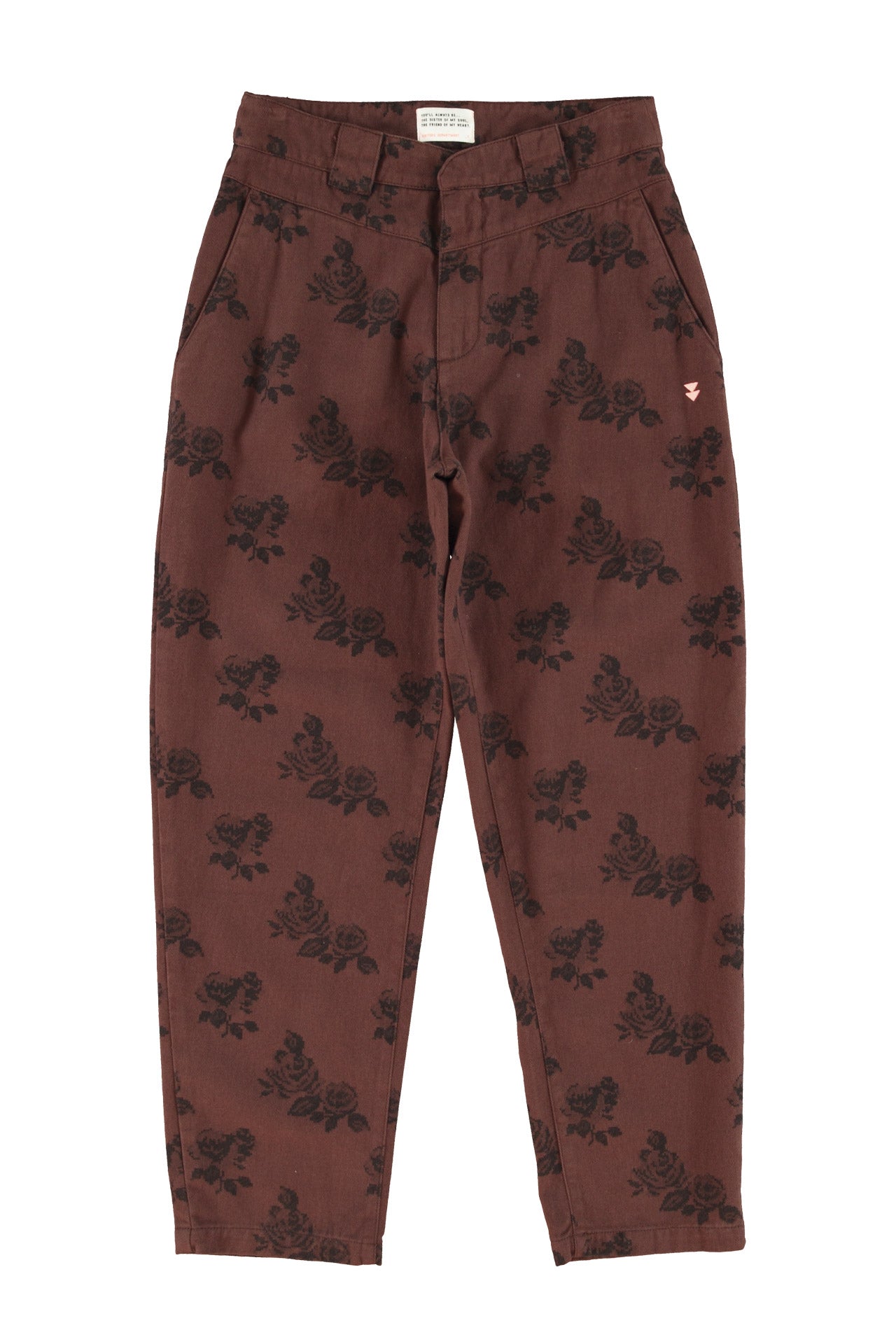 Trousers | Brown w/ black roses