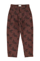 Trousers | Brown w/ black roses