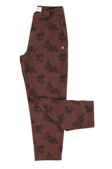 Trousers | Brown w/ black roses
