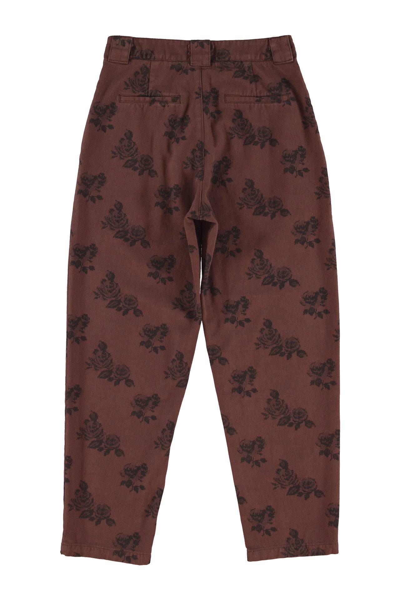 Trousers | Brown w/ black roses