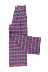 Trousers | Fuschia & green checkered