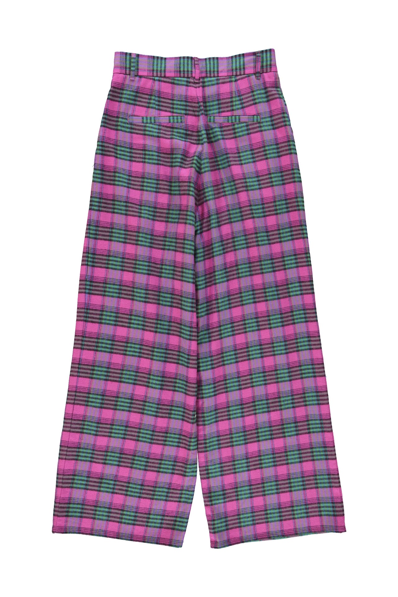 Trousers | Fuschia & green checkered