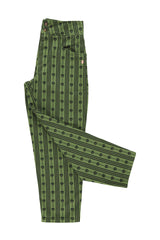 Trousers | Green w/ floral stripes