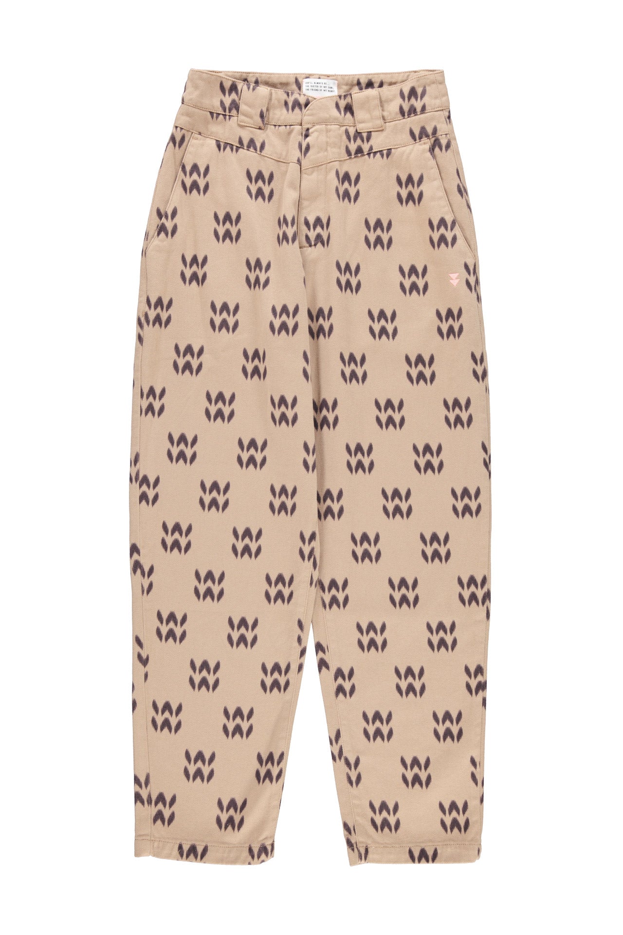 Trousers | Light brown w/ ethnic print