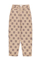 Trousers | Light brown w/ ethnic print