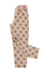 Trousers | Light brown w/ ethnic print