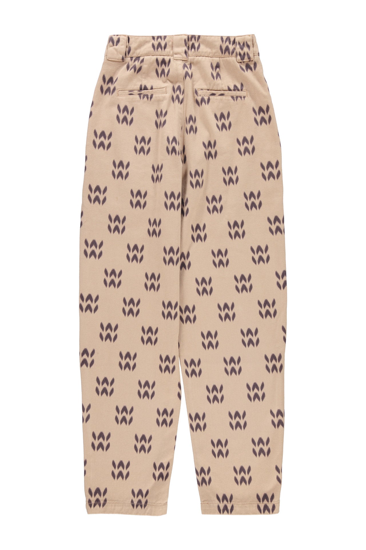 Trousers | Light brown w/ ethnic print