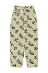 Trousers | Light green w/ black roses