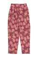 Trousers | Bordeaux w/ multicolor flowers