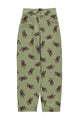 Trousers | Olive green w/ flowers