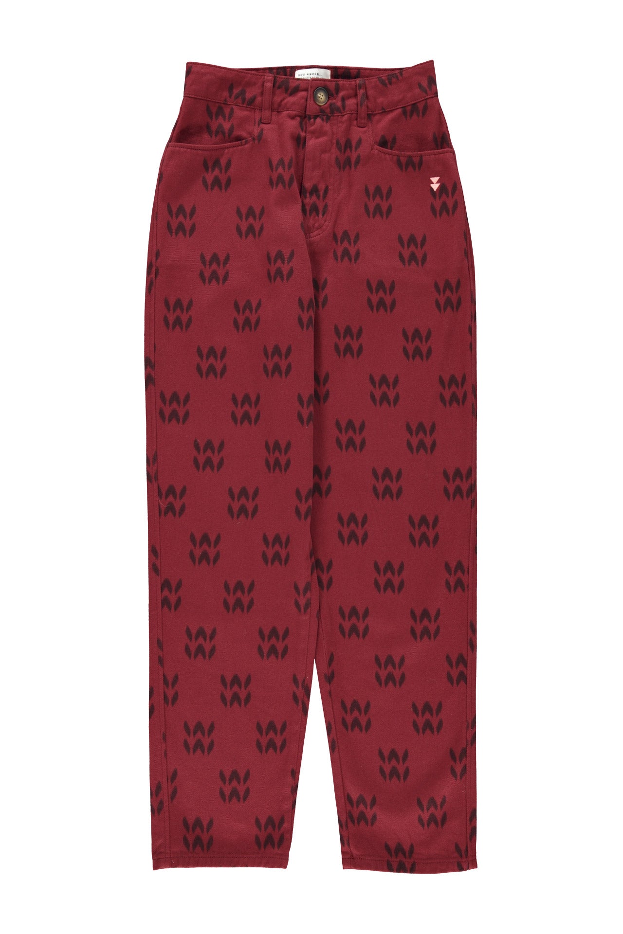 Trousers | Red w/ ethnic print