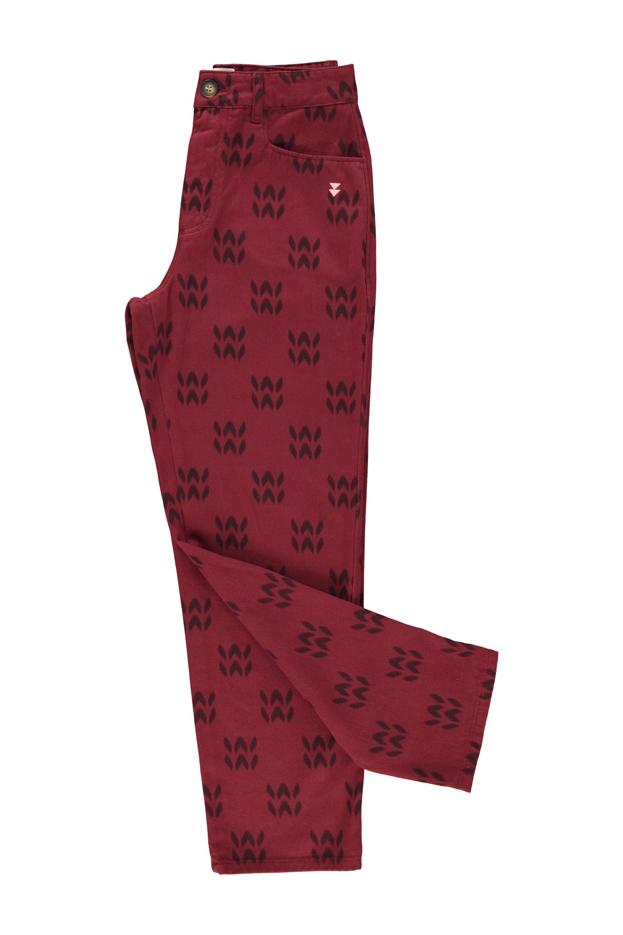 Trousers | Red w/ ethnic print