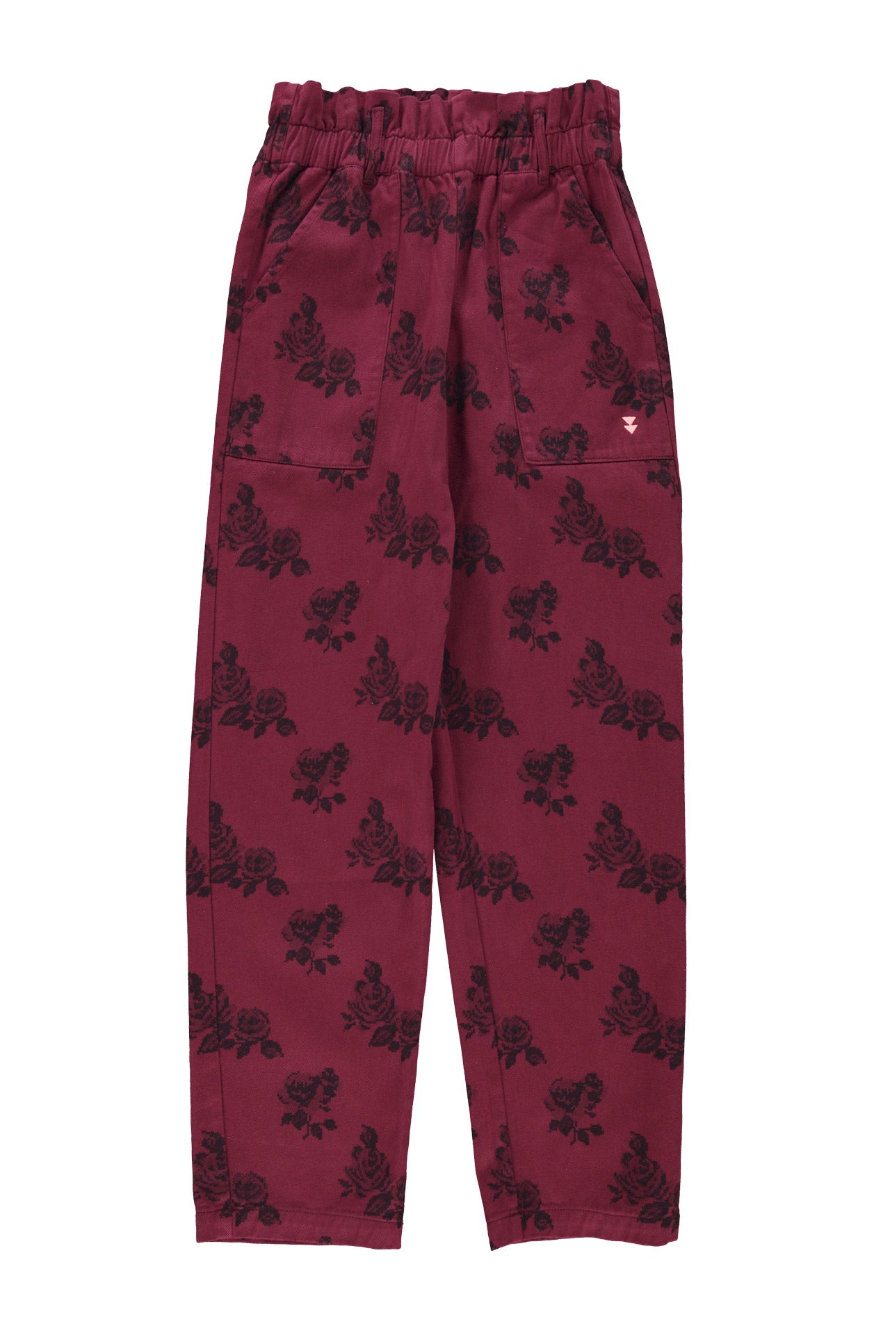 Trousers | Bordeaux w/ black roses