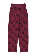 Trousers | Bordeaux w/ black roses