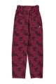 Trousers | Bordeaux w/ black roses