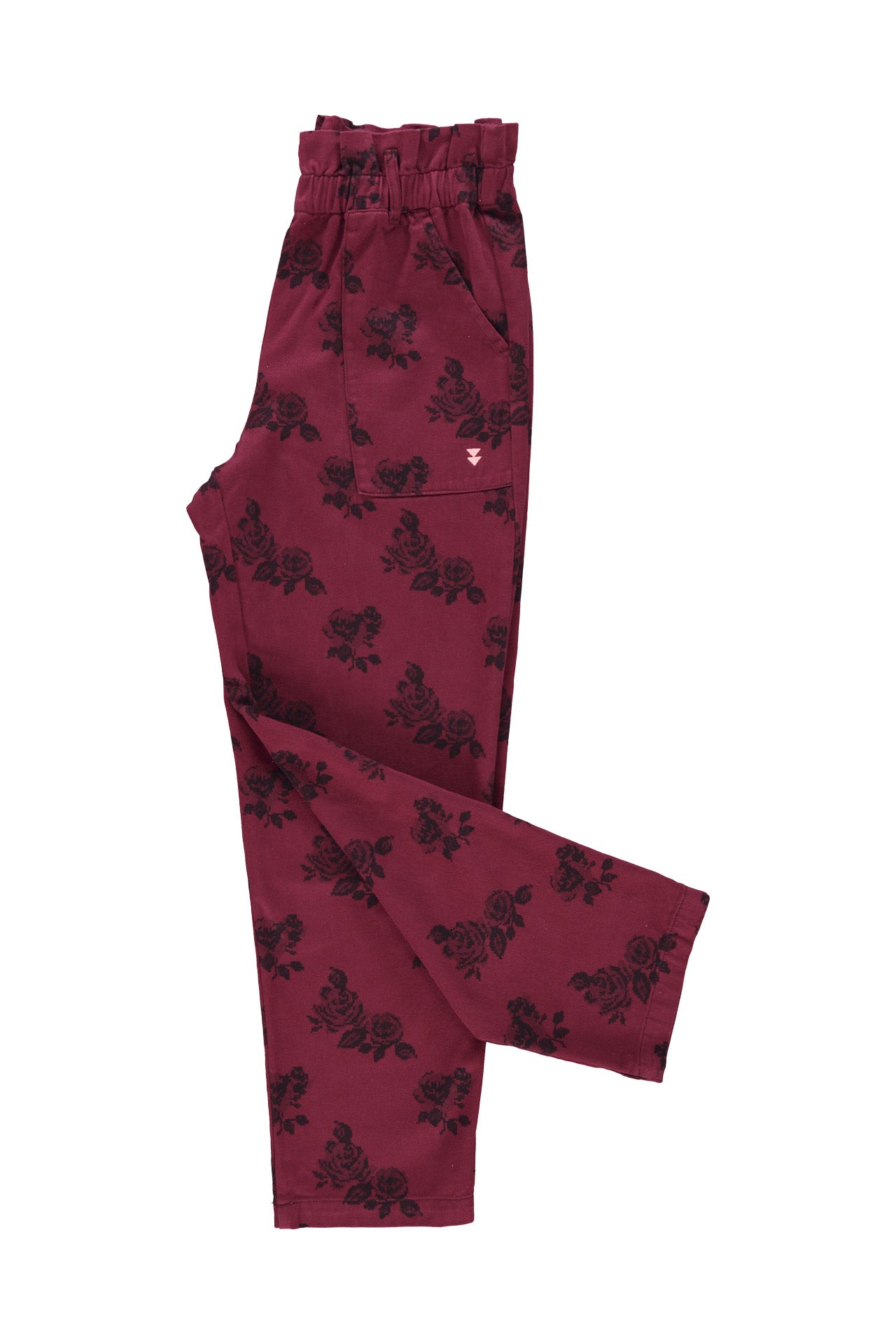 Trousers | Bordeaux w/ black roses