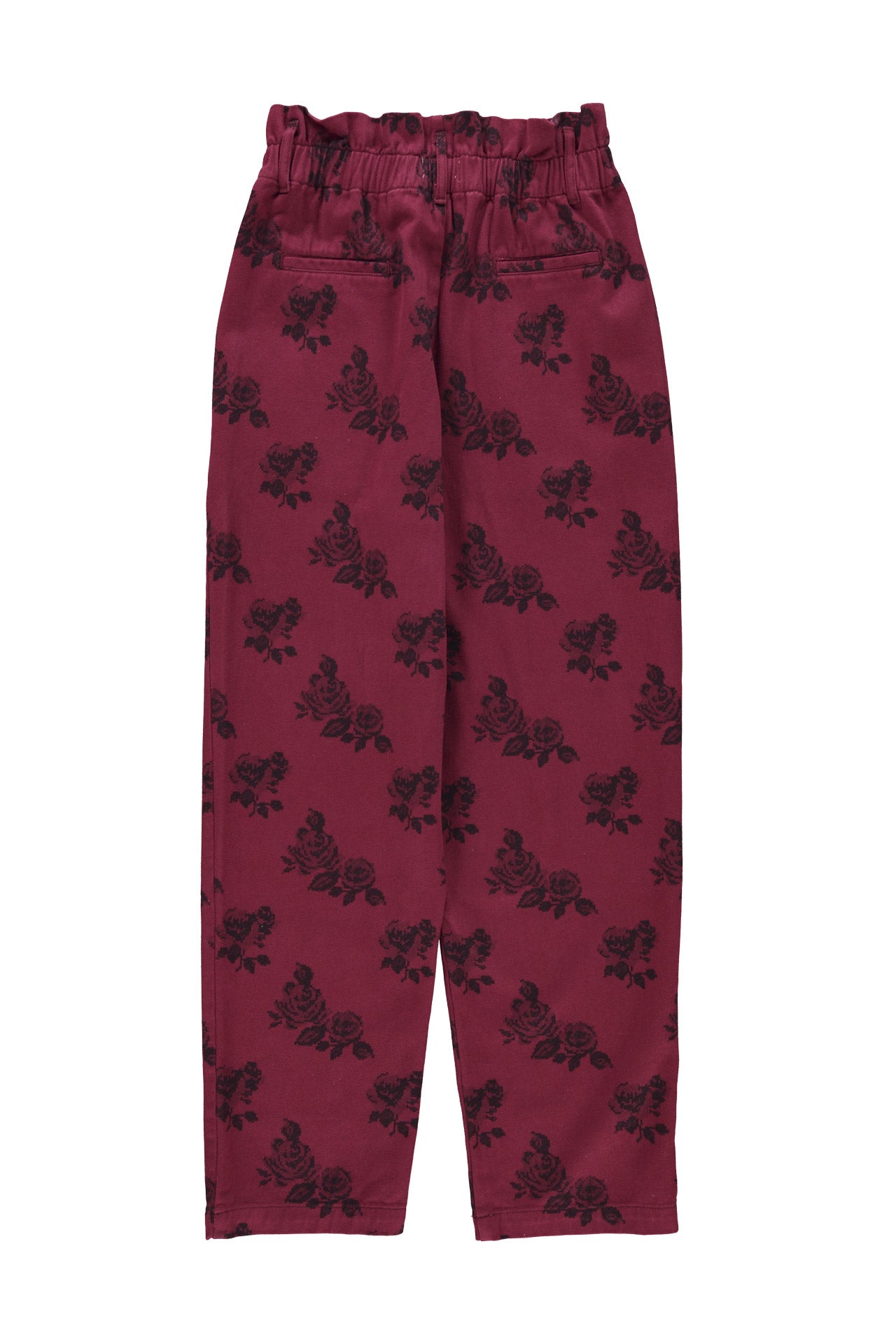 Trousers | Bordeaux w/ black roses