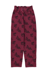 Trousers | Bordeaux w/ black roses