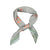 Silky scarf . Grey w/ orange "sisters Department" logo allover