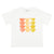 T-shirt short sleeves . Off-white w/ "geometric multicolor" print