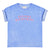 T-shirt short sleeves . Washed blue w/ "sisters department" print