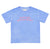 T-shirt short sleeves . Washed blue w/ "sisters department" print