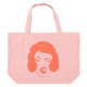 XL bag | light pink w/ "bella" print