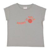 Short sleeve t-shirt | grey w/ "bagno" print
