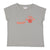 Short sleeve t-shirt | grey w/ "bagno" print
