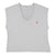 Sleeveless t-shirt w/ deep round neck | light grey w/ "hei sole" print