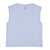 Sleeveless t-shirt w/ round neck | pastel blue w/ "bella" print
