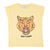 Sleeveless t-shirt w/ wide short sleeves | light yellow w/ "gattara" print
